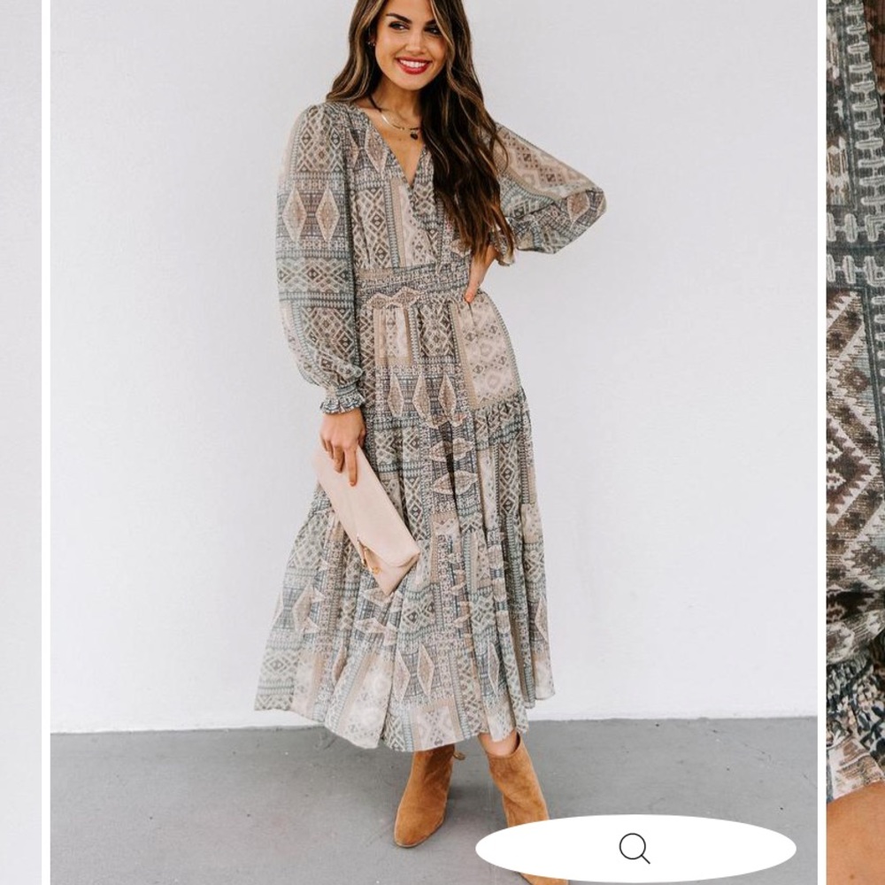 Louisa Smocked Tiered Midi Dress